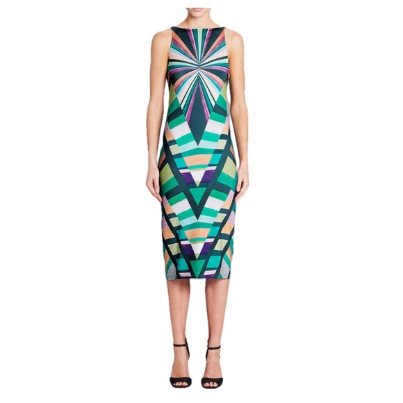 Mara Hoffman Prism V-Back Dress in Teal Multi - Picture 2 of 6